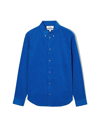 COS Solid colour shirt Blue 100% Cotton