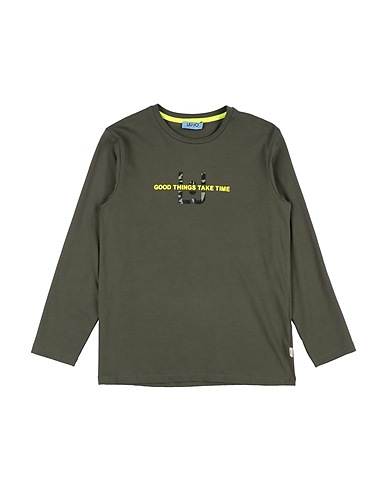 LIU •JO MAN T-shirt Verde militare 95% Cotone, 5% Elastan