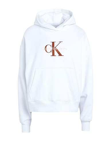 CALVIN KLEIN JEANS Φούτερ Λευκό 85% Βαμβάκι, 15% Πολυεστέρας