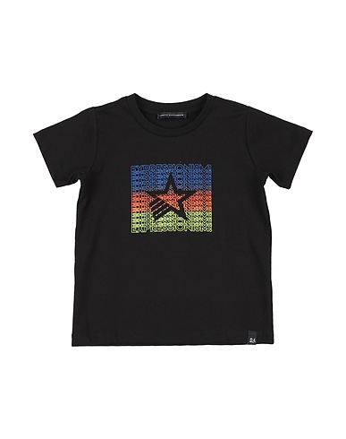 DANIELE ALESSANDRINI T-shirt Black 95% Cotton, 5% Elastane