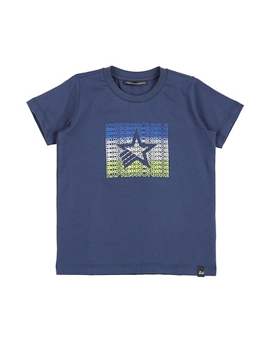 DANIELE ALESSANDRINI T-shirt Blue 95% Cotton, 5% Elastane