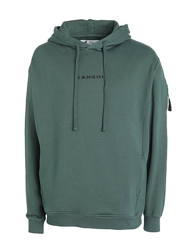 KANGOL Hooded track jacket  Dark green 100% Cotton