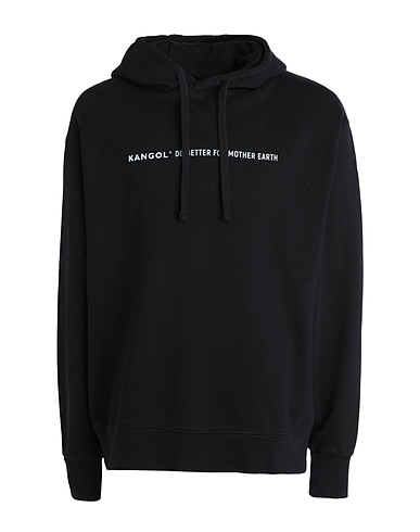 KANGOL Hooded track jacket  Black 100% Organic cotton
