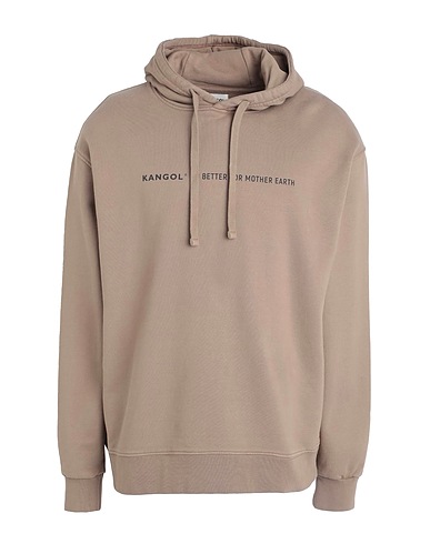 KANGOL Hooded track jacket  Khaki 100% Organic cotton