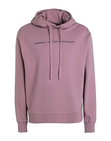 KANGOL Hooded track jacket  Mauve 100% Organic cotton