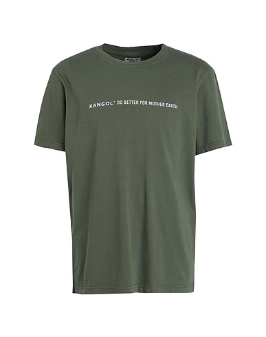 KANGOL T-shirt Military green 100% Organic cotton