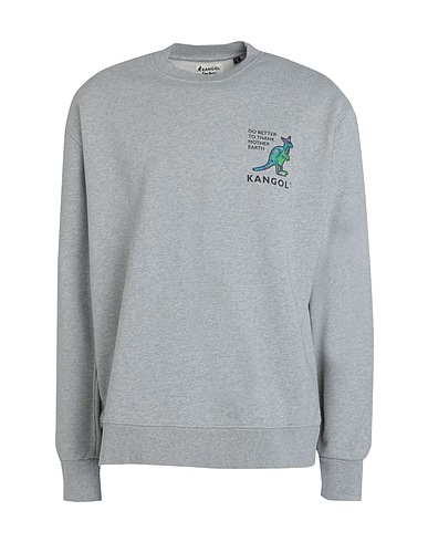 KANGOL Sweatshirt Light grey 100% Organic cotton