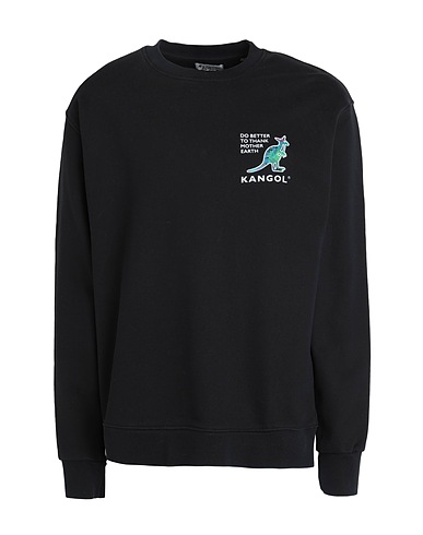 KANGOL Sweatshirt Black 100% Organic cotton