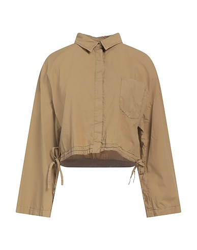 19.70 NINETEEN SEVENTY Hemden und Blusen einfarbig Khaki 100% Baumwolle, Perlmutt
