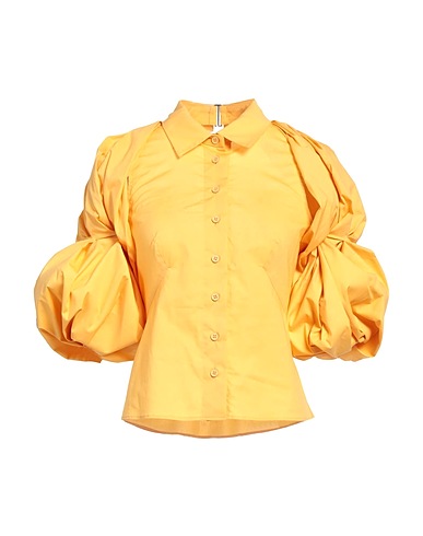 JACQUEMUS Camicie e bluse tinta unita Giallo ocra 98% Cotone, 2% Elastan
