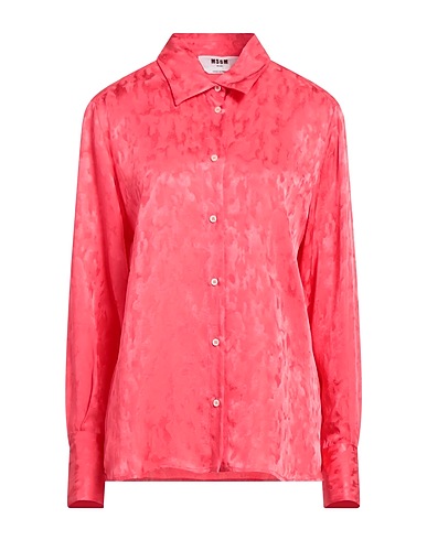 MSGM Solid color shirts & blouses Coral 53% Acetate, 47% Viscose