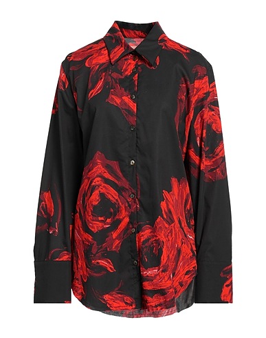 MARC POINT Hemden und Blusen mit Blumen Schwarz 100% Baumwolle