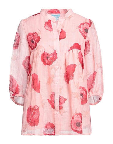 ICONIQUE Floral shirts & blouses Pink 100% Linen