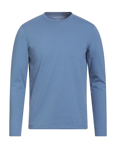 MAJESTIC FILATURES Basic T-shirt Slate blue 50% Organic cotton, 50% Recycled cotton