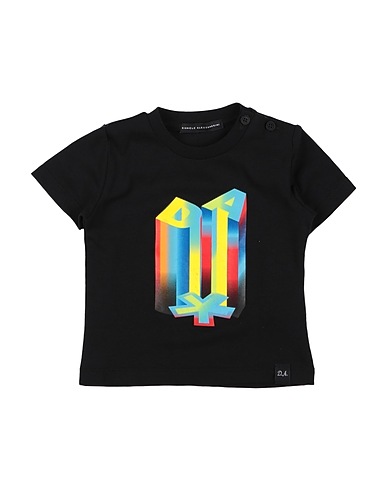 DANIELE ALESSANDRINI T-shirt Black 90% Cotton, 10% Elastane