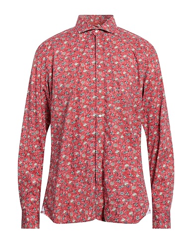 AT.P.CO Patterned shirt Tomato red 96% Cotton, 4% Elastane