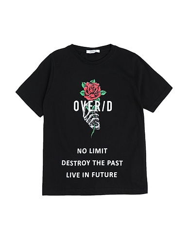 OVER/D T-shirt Nero 100% Cotone