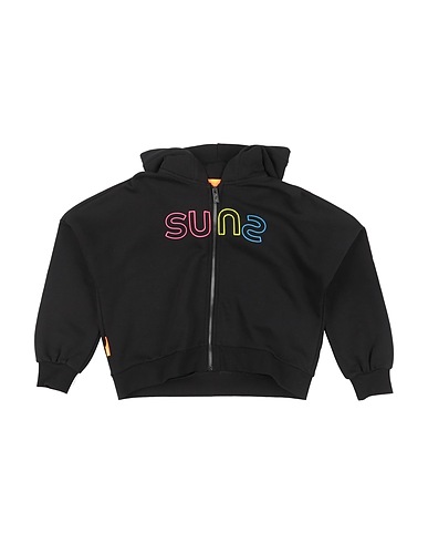 SUNS BOARDS Hooded track jacket  Black 80% Cotton, 20% Polyester