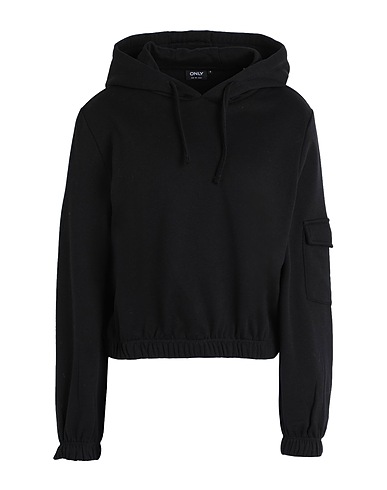 ONLY Hoodie Schwarz 60% Baumwolle, 40% Polyester