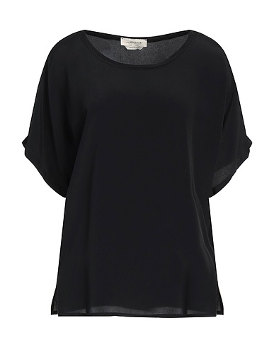 ANNA MOLINARI Top Black 85% Acetate, 15% Silk