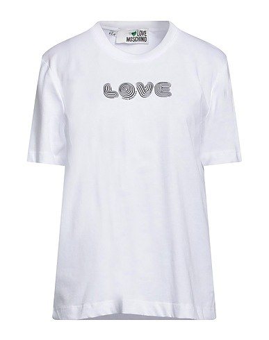 LOVE MOSCHINO 티셔츠 화이트 100% 코튼