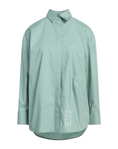 GERTRUDE + GASTON Solid color shirts & blouses Light green 95% Cotton, 5% Elastane