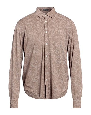 ROSSOPURO Patterned shirt Taupe 100% Cotton