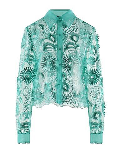 ALBERTA FERRETTI Solid colour shirts & blouses Turquoise 100% Polyester