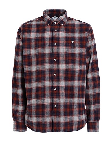 WOOLRICH Checked shirt TRADITIONAL FLANNEL SHIRT Light grey 100% Cotton