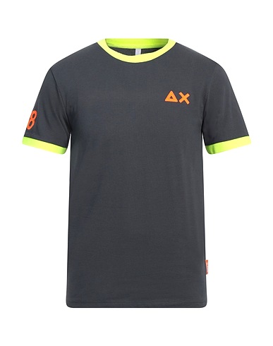 SUN 68 T-shirt Γκρι ανθρακί 95% Βαμβάκι, 5% Ελαστάνη