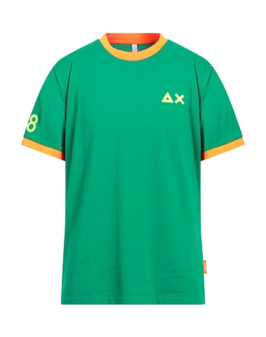 SUN 68 T-shirt Green 95% Cotton, 5% Elastane