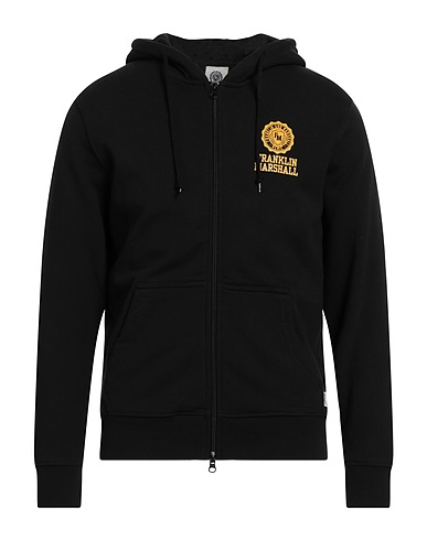 FRANKLIN & MARSHALL Hooded track jacket  Black 100% Cotton