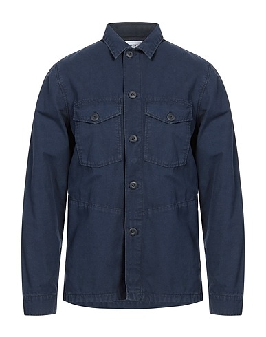 DEPARTMENT 5 Solid colour shirt Navy blue 100% Cotton