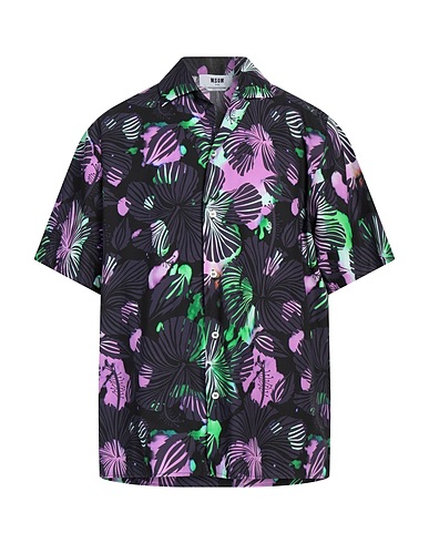 MSGM Patterned shirt Black 100% Cotton