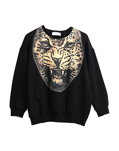 ROBERTO CAVALLI Sweatshirt JUNIOR Schwarz 96% Baumwolle, 4% Elastan