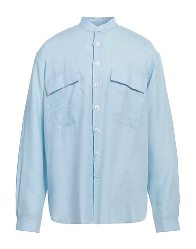 LARDINI Camicia in lino Celeste 100% Lino