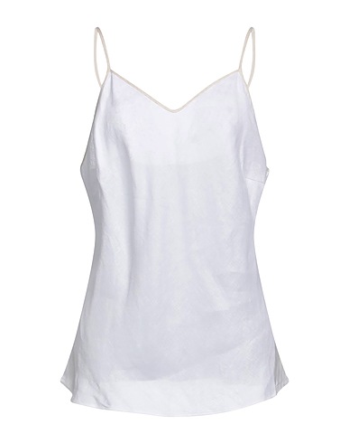 HUBERT GASSER Camisole Bianco 100% Lino