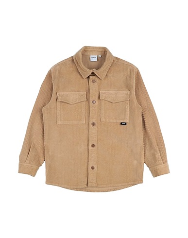 ASPESI Solid color shirt Sand 97% Cotton, 3% Elastane