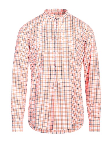 MASSIMO ALBA Checked shirt Orange 100% Cotton