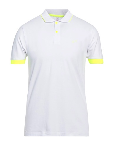 SUN 68 Polo Bianco 95% Cotone, 5% Elastan