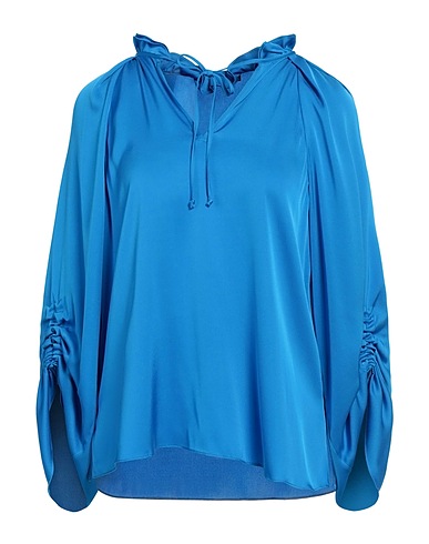 EMANUEL UNGARO Top Blu china 91% Seta, 9% Elastan