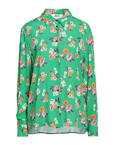 MSGM Floral shirts & blouses Green 100% Viscose