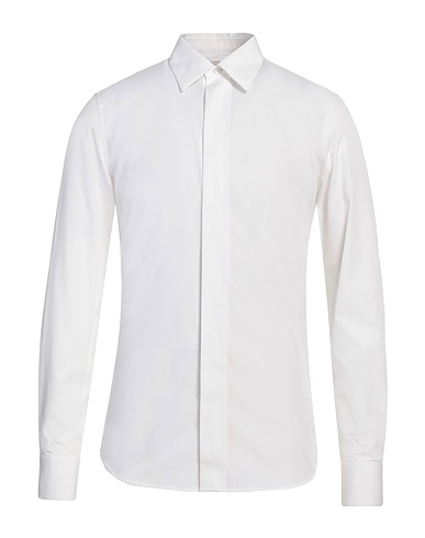 MCQUEEN Camicia tinta unita Bianco 100% Cotone