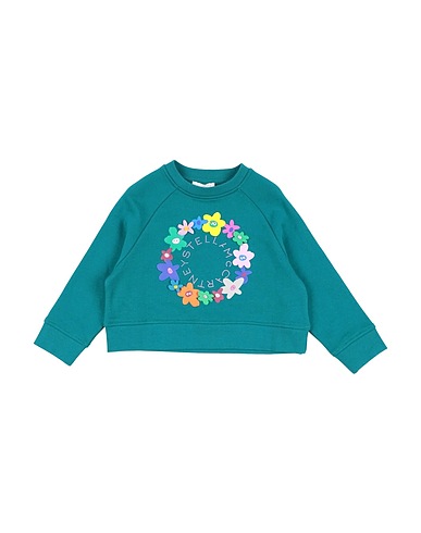 STELLA McCARTNEY KIDS Sweatshirt Deep teal 100% Cotton, Elastane