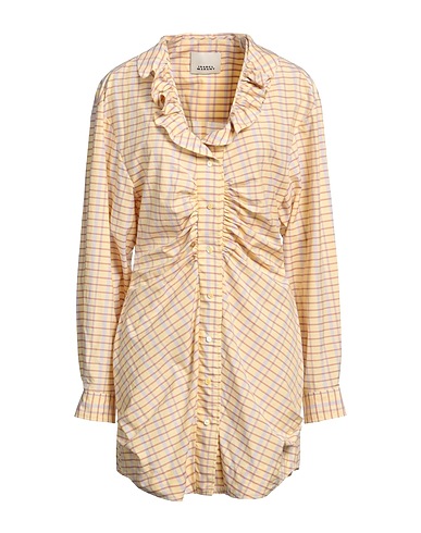 ISABEL MARANT Vestito chemisier Giallo pastello 54% Seta, 46% Cotone