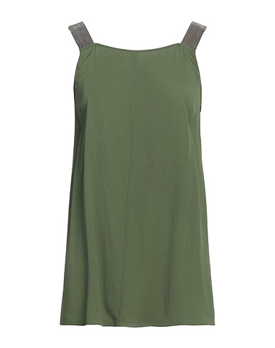FABIANA FILIPPI Top Military green 57% Acetate, 43% Silk, Polyester