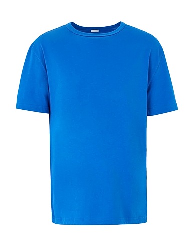 8 by YOOX Camiseta básica Azul eléctrico 100% Algodón orgánico