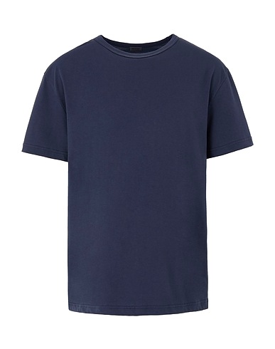 8 by YOOX Basic T-Shirt Midnight blue 100% Organic cotton