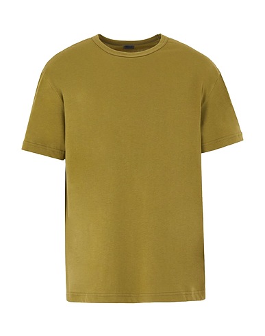 8 by YOOX Camiseta básica Verde militar 100% Algodón orgánico
