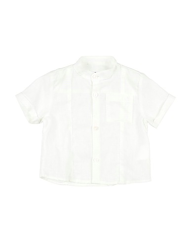 DANIELE ALESSANDRINI Solid color shirt White 72% Cotton, 25% Polyamide, 3% Elastane